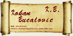 Kokan Bucalović vizit kartica
